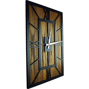 TASARIM AHŞAP DUVAR SAATİ MASİF DİK 50cm