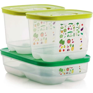 Sera Buzdolabı Saklama Kabı 3’lü Set ( 2 x 1.8 Lt Dik / 1.8 Lt Yatay )