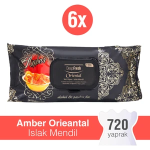 Deep Fresh Oriental Islak Mendil Amber 6 x 120 Yaprak