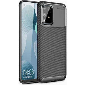 Samsung Galaxy M31S Kılıf Karbon Delüx Tpu Silikon Dlx Siyah
