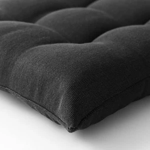 Tropik Home Siyah Renk Pamuklı Dolgulu Pofuduk 35X35 Kare Sandalye Minderi