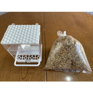 Muhabbet Kuşları Için Akıllı Yemlik + Premium Kalite Muhabbet Kuşu Yemi 1 kg