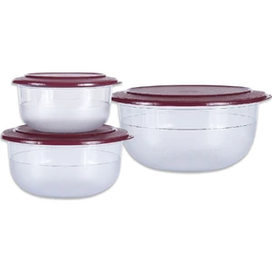 Kristalin Servis 3'lü Set Bordo3,5 x 2,1 x 1,1 Lt.