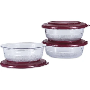 Kristalin Kase ( 3 x 275 ml ) Bordo Kapak