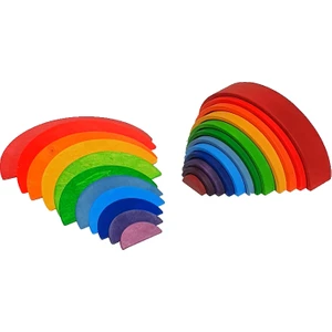 Kırt Kırt Ahşap Waldorf Gökkuşağı & Tablası Seti