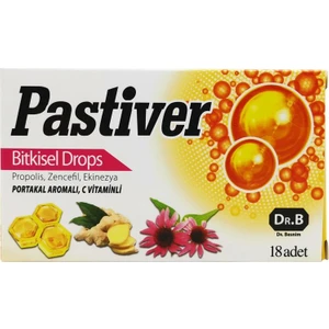 Pastiver Propolis, Zencefil, Ekinezya Portakal Aromalı C Vitaminli Pastil 18'li