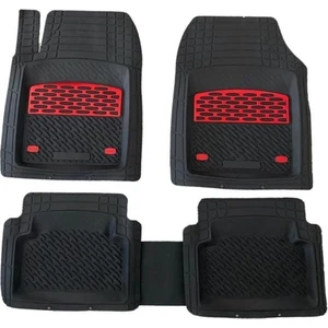 Renault Clio 5 Uyumlu Universal Derin Havuzlu Paspas Krom Kırmızı