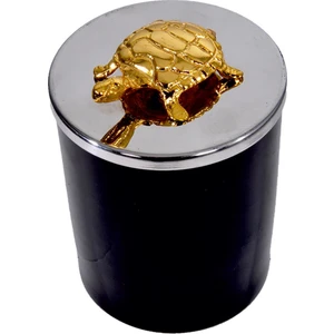 Lyn Home  Gold Kaplumbağ Tepelikli Büyük Boy Siyah Mum