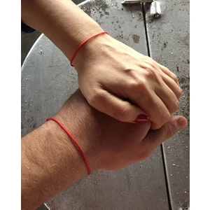 Arda Aksesuar Red String İp Çift Bileklik Kırmızı Renk