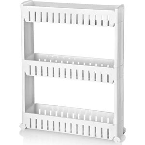 Çok Amaçlı Tekerlekli Plastik Raf Mutfak Rafı Banyo Rafı Deterjan Rafı Dar Alanlar Için Tasarlanmıştır