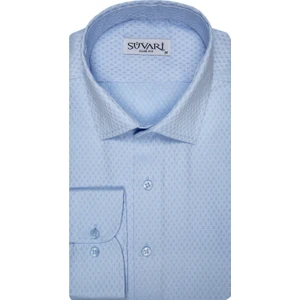 Antibakteriyel Slim Fit Armür Desenli Beyaz Erkek Gömlek