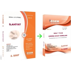 Egem Eğitim Yayınları AÖF İlahiyat 2. Sınıf 3. Dönem Set Güz