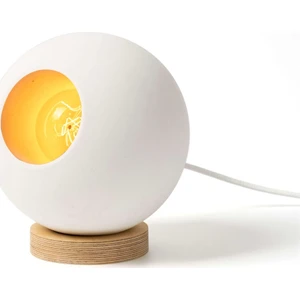 Womo Design Beyaz Yuvarlak Beton Masa Lambası