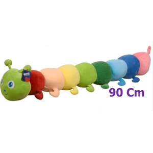 Peluş Oyuncak Renkli Tırtıl Yastık 90 cm