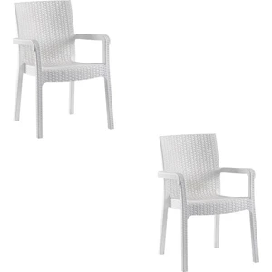 Markiz Rattan Koltuk Beyaz | 2'li Set