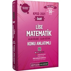 Pegem Akademi Yayıncılık KPSS 2021 ÖABT Lise Matematik Video Destekli Konu Anlatımlı