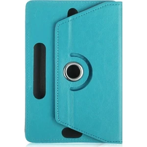 Lenovo Yoga Smart Tab Tablet Kılıf Deri Standlı Dönerli Universal 10.1" Mavi