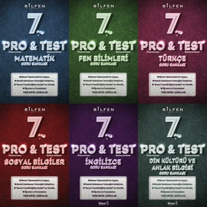Bilfen Yayınları 7. Sınıf Pro&Test Soru Bankaları Seti Deneme Sınavı