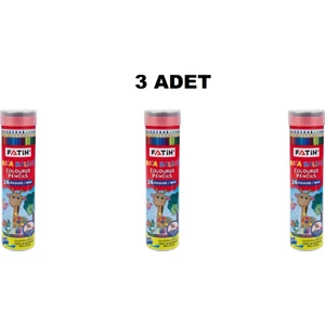 Metal Tüpte 24'lü Kuruboya x 3'lü