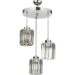 AVONNI AV-65230-3KT Krom Kaplama Modern Avize E27 Metal Kristal 40cm