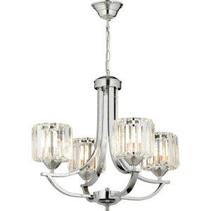 AVONNI AV-65226-4K Krom Kaplama Modern Avize E27 Metal Kristal 55cm