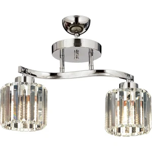 AVONNI AV-65231-2K Krom Kaplama Modern Avize E27 Metal Kristal 46x17cm