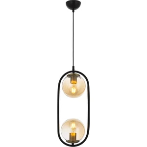 AVONNI AV-60180-2BSY Siyah Boyalı Modern Avize E27 Metal Cam 16cm