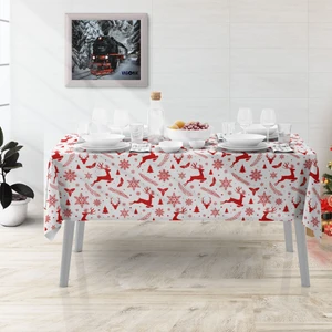 Yılbaşı Özel Tasarım Dijital Baskılı 170 x 250 cm Masa Örtüsü & 6 Adet Peçete