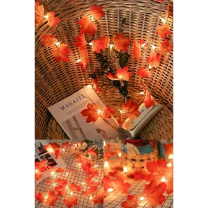 20'li Sonbahar Konseptli Dekoratif Yaprak Şerit LED Işık Günışığı