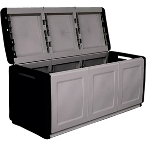 Via Gardenia Plastik Bahçe Sandığı 138X53X57 Gri/siyah