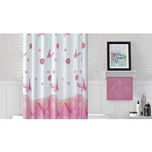 Duş Perdesi 6020 Pembe Çift Kanat 110 x 200 cm