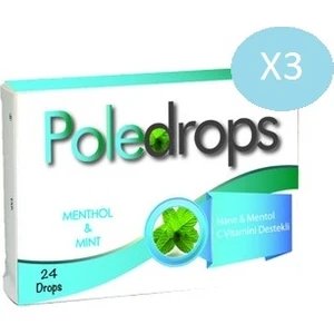 Deniz Pharma Poledrops Nane Mentol Pastil 24 Adet - 3 Kutu