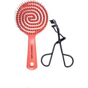 Pro Üç Boyutlu Oval Saç Fırçası 02 + Nascita Mor Kirpik Kıvırıcı 8697415103697