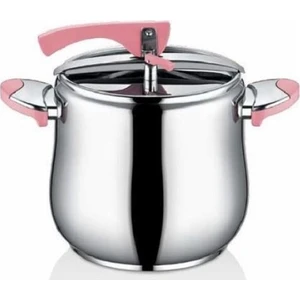 Inter Çelik Düdüklü Tencere 12 Litre Pembe