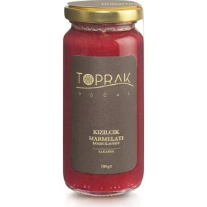 Toprak Doğal Kızılcık Marmelatı 280 G - Şekersiz Kızılcık Marmelatı, Katkısız Koruyucusuz