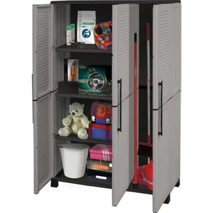 Via Gardenia Üç Kapaklı Tam Boy Plastik Bahçe Dolabı 102X37X169CM