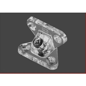 Mobilya Aksesuarları Metali-Plastik Dereceli Köşe Bağlantı Şeffaf(Kelebek Çektirme)