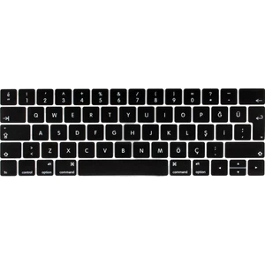 Apple Yeni Macbook A1706 A1989 13 Inç A1707 A1990 Inç 15 Toucbarlı Q Klavye Koruyucu Kapağı Silikonlu Kılıf Türkçe Baskı