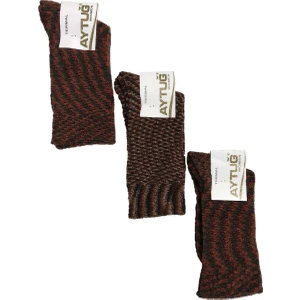 Aytuğ kadın Renkli Kışlık Termal Soket Çorap 3'lü Paket