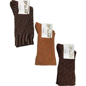 Aytuğ kadın Renkli Kışlık Termal Soket Çorap 3'lü Paket