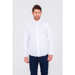 Erkek Pembe  Baskılı Slim Fit Gömlek