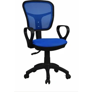 Obc Ofis Büro Concept  Kollu Fileli Personel Koltuğu Ofis Koltukları Bilgisayar Koltuğu Sekreter Sandalyesi - Mavi