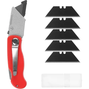 Katlanır Maket Bıçağı Halı Alçıpan Falçata + 5 Yedek Bıçak