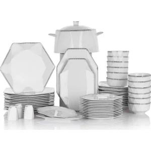 Moderna Yemek Takımı 60 Parça Gümüş