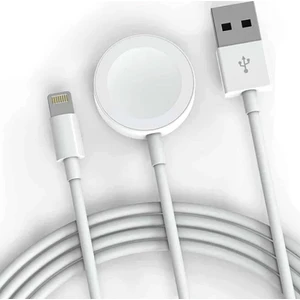 Coverzone Apple Watch Uyumlu + Lightning 2in1 Masaüstü Manyetik Şarj Kablosu 1.2m