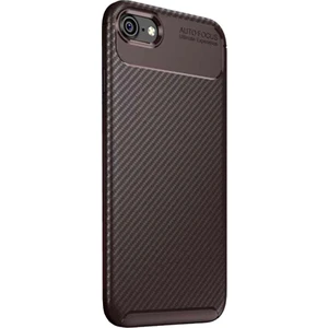 Smart Tech Apple iPhone 6 Karbon Desenli Negro Silikon Kılıf Kahverengi