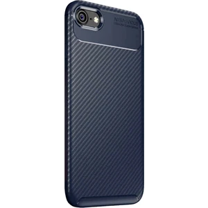 Smart Tech Apple iPhone 6 Plus Karbon Desenli Negro Silikon Kılıf Lacivert