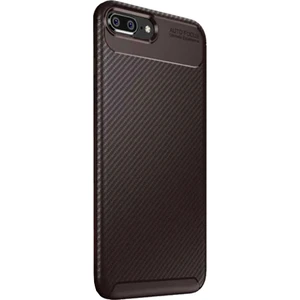 Smart Tech Apple iPhone 7 Plus Karbon Desenli Negro Silikon Kılıf Kahverengi