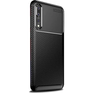 Smart Tech Huawei P20 Pro Karbon Desenli Negro Silikon Kılıf Siyah