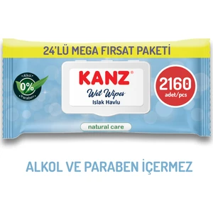 Natural Care Islak Mendil 24 Paket 2160 Yaprak